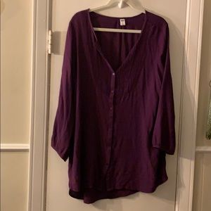 Old Navy plum/wine blouse.